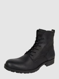 Boots aus Leder Modell 'Worca' von Jack & Jones Grau / Schwarz - 14