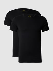T-Shirt mit Logo-Stitching im 2er-Pack von Polo Ralph Lauren Underwear Grau / Schwarz - 38