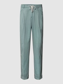 Bundfaltenhose mit Tunnelzug Modell 'Sheldon' von MCNEAL Grün - 7