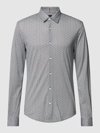 Slim Fit Freizeithemd mit Allover-Muster Modell 'Roan' von BOSS Blau / Türkis - 33