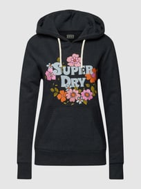 Hoodie met labelprint van Superdry Grijs / zwart - 2