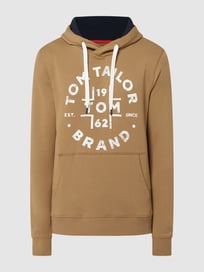 Hoodie mit Logo-Print  von Tom Tailor Braun - 11