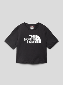T-Shirt mit Label-Print von The North Face Grau / Schwarz - 37