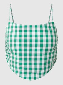 Korte top met knoopdetail, model 'Gettie' van Pepe Jeans Groen - 2