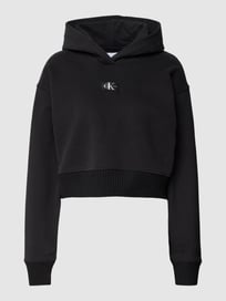 Cropped Hoodie mit Label-Detail von Calvin Klein Jeans Grau / Schwarz - 20