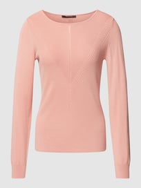 Gebreide pullover met structuurmotief van comma Oranje - 29