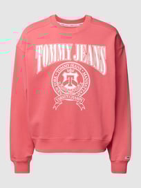 Sweatshirt met labelprint van Tommy Jeans Roze - 12