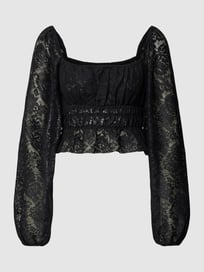 Top met kant van Gina Tricot Grijs / zwart - 48