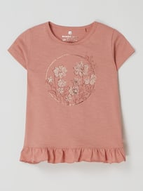 T-shirt met print van Basefield Roze - 3