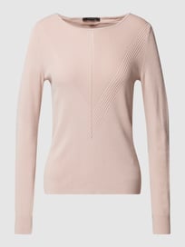 Gebreide pullover met structuurmotief van comma Roze - 26
