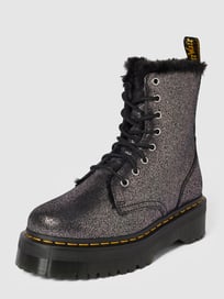 Veterlaarzen in glanzend design, model 'Jadon' van Dr.Martens Grijs / zwart - 29