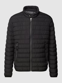 Gewatteerd jack met labeldetail van Marc O'Polo Grijs / zwart - 5