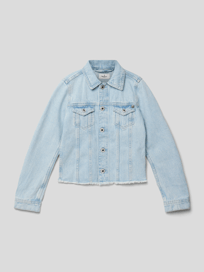 Jeansjacke mit ausgefranstem Saum Modell 'ISA' von Pepe Jeans Blau / Türkis - 1