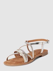 Sandalen in metallic look van Tamaris Grijs / zwart - 4