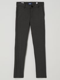 Slim Fit Chino aus Jersey Modell 'Marco'  von Jack & Jones Grau / Schwarz - 11