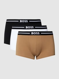 Trunks mit Logo-Bund im 3er-Pack Modell 'Bold' von BOSS Weiß - 3