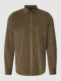 Vrijetijdsoverhemd in ribcordlook, model 'RELEGANT' van BOSS Orange Groen - 21