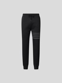 Sweathose mit Kontraststreifen von Thom Browne Grau / Schwarz - 9