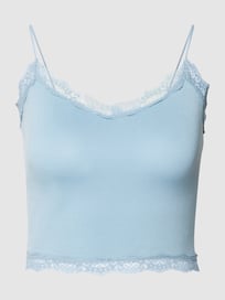 Top met details van kant, model 'VICKY' van Only Blauw / turquoise - 9