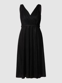 Cocktailkleid mit Taillenpasse von TROYDEN COLLECTION Grau / Schwarz - 25