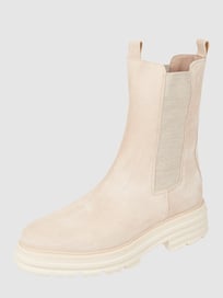 Chelsea Boots aus Veloursleder von ALPE Weiß - 4