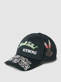 Cap mit Looney Tunes®-Details Modell 'CAPPELLO' von Iceberg Grau / Schwarz - 4