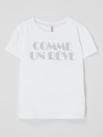T-Shirt mit Effektgarn Modell 'Jenka' von Only Weiß - 23
