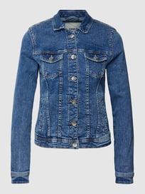 Jeansjack met labeldetails van Only Blauw / turquoise - 2