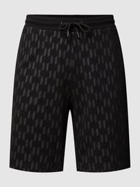 Sweatshorts mit Allover-Muster von Karl Lagerfeld Grau / Schwarz - 29