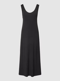 Midi-jurk met V-hals, model 'RESIMA' van Drykorn Grijs / zwart - 28