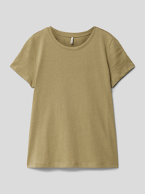 T-Shirt mit geripptem Rundhalsausschnitt Modell 'STELLA' von Only Grün - 33