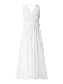 Maxi-jurk in wikkellook, model 'Voile' van ILSE JACOBSEN Wit - 35