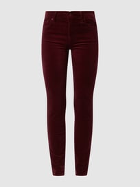 Skinny fit fluwelen broek met stretch  van 7 For All Mankind Rood - 5