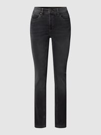 Skinny fit jeans met labeldetails, model 'Dream' van MAC Grijs / zwart - 46