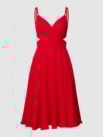 Cocktailjurk met cut-out van Luxuar Rood - 34