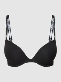Beha met labeldetails, model 'PUSH UP PLUNGE' van Calvin Klein Jeans Grijs / zwart - 17