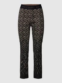Stoffhose mit Allover-Muster Modell 'RANEE' von Cambio Grau / Schwarz - 23