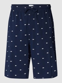 Sweatshorts met all-over logomotief, model 'Croco Print' van Lacoste Blauw / turquoise - 12
