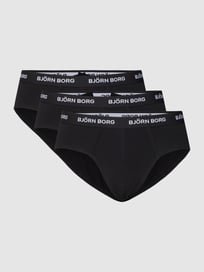 Slip mit elastischem Bund im 3er-Pack von Björn Borg Grau / Schwarz - 5