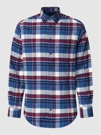 Vrijetijdsoverhemd met borstzak van Christian Berg Men Blauw / turquoise - 12