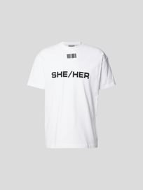 T-Shirt mit Statement- und Motiv-Print von VTMNTS Weiß - 48