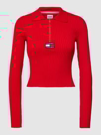 Crop Top in Ripp-Optik von Tommy Jeans Rot - 20