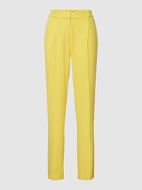 Bandplooibroek met Franse steekzakken van Jake*s Collection Geel - 21