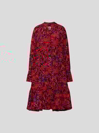 Knielanges Kleid mit Allover-Muster von an an londree Orange - 2