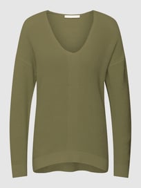 Gebreide pullover met V-hals van edc By Esprit Groen - 29