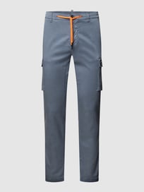 Broek met cargozakken, model 'Chile' van Mason's Blauw / turquoise - 20