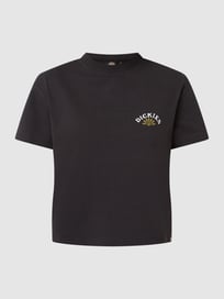 Boxy Fit T-Shirt aus Baumwolle Modell 'Fort Lewis' von Dickies Grau / Schwarz - 30