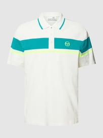 Poloshirt mit Kontraststreifen Modell 'DAMARINDO' von SERGIO TACCHINI Weiß - 20