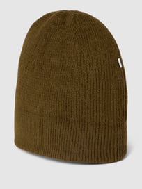 Beanie in riblook, model 'SLHMERINO WOOL SAILOR RIB' van Selected Homme Groen - 47