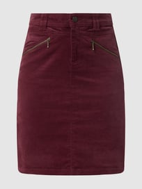 Corduroy rok met ritszakken, model 'Tean' van Fransa Rood - 29